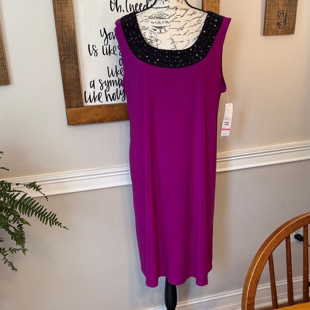 Tiana B. Vibrant Purple Midi Dress